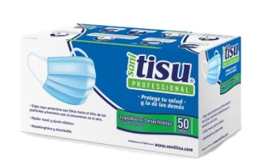 FARM. TAPABOCAS MASCARILLA  AZUL SANITISU X 50 REF.780201802 